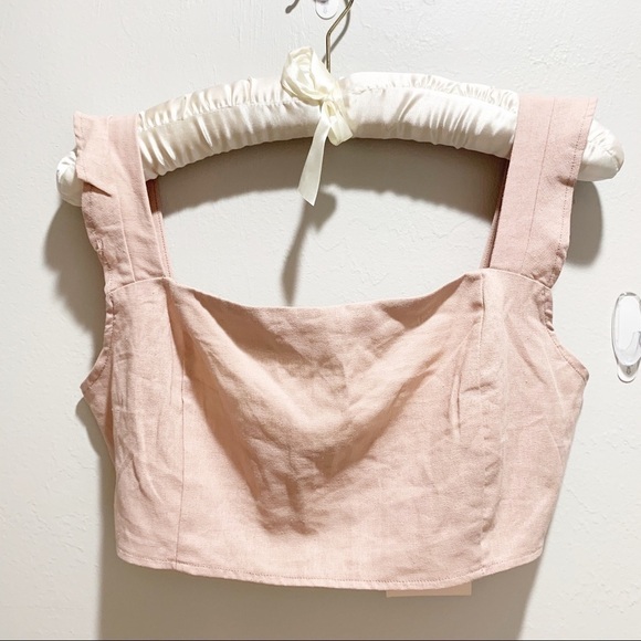SHOWPO AUSTRALIA ROYAL POWER Blush Pink Crop Top - Picture 3 of 9